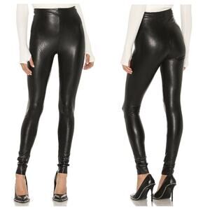 NWT LBLC The Label Women's Ashley Vegan Leather Legging Black Size XS